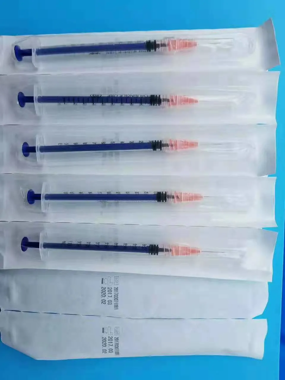 0.5ml 5ml Disposable Sterile Syringe PE Packing Needle Injection 1 3 2 10ml 20ml Plastic Luer Lock Slip Auto Disable