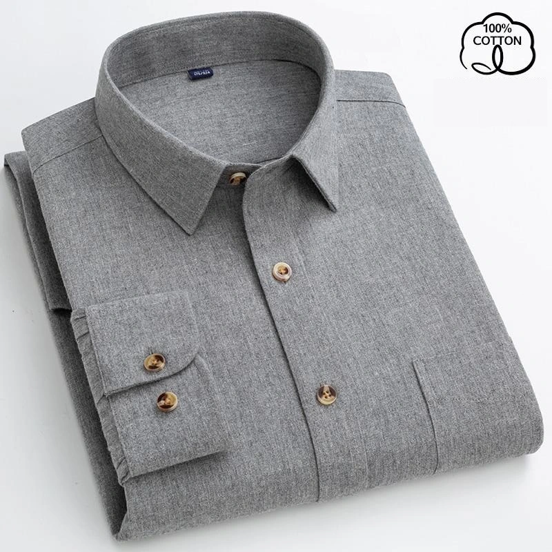 High Quality Men′ S Dress Shirt Office Formal Shirts Breathable Long Sleeve Blank Plain 100% Cotton White Casual Shirts