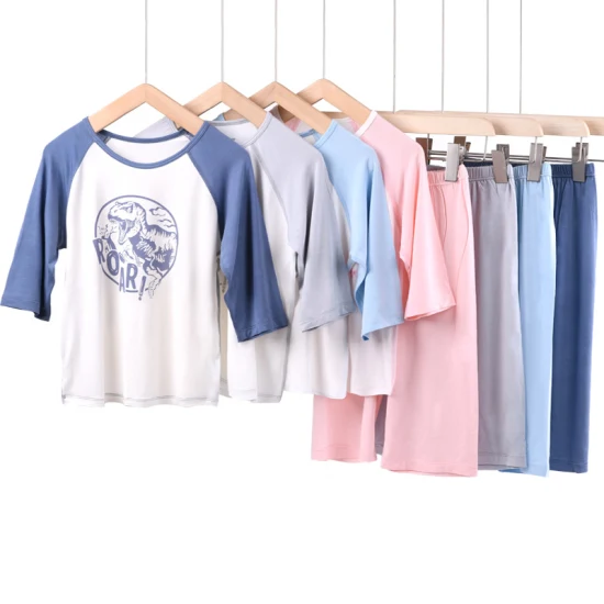 Pigiami Pigiami Tessili per la casa Abbigliamento Abbigliamento T-shirt e pantaloncini Set Pigiami per bambini Primavera Estate Commercio all'ingrosso